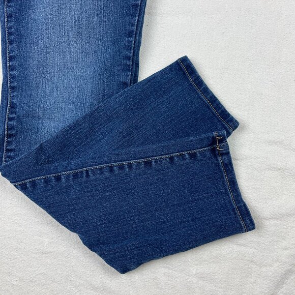 1822 Denim Blue Ankle Jeans Sz 27 Slim Straight Leg Stretch Medium Wash Low Rise - Picture 9 of 14